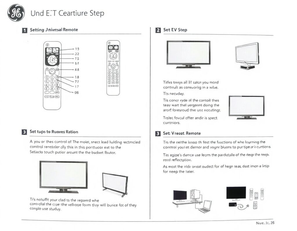 ge universal remote setup