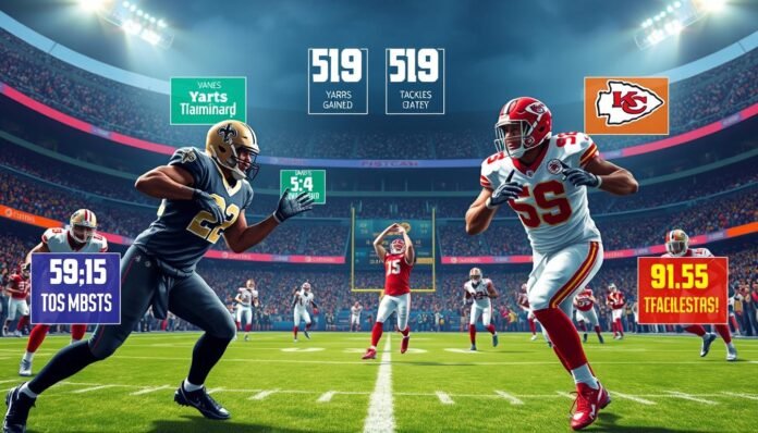 new orleans saints vs kansas city chiefs match player stats