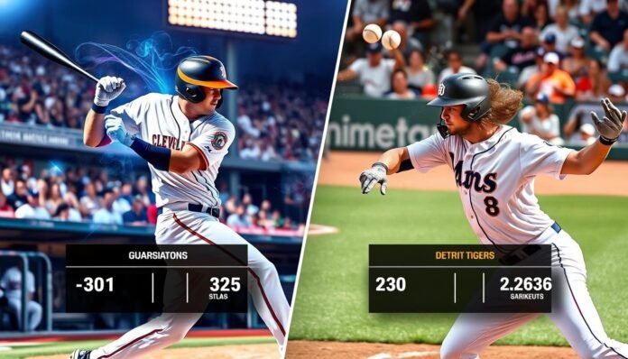 cleveland guardians vs detroit tigers match player stats